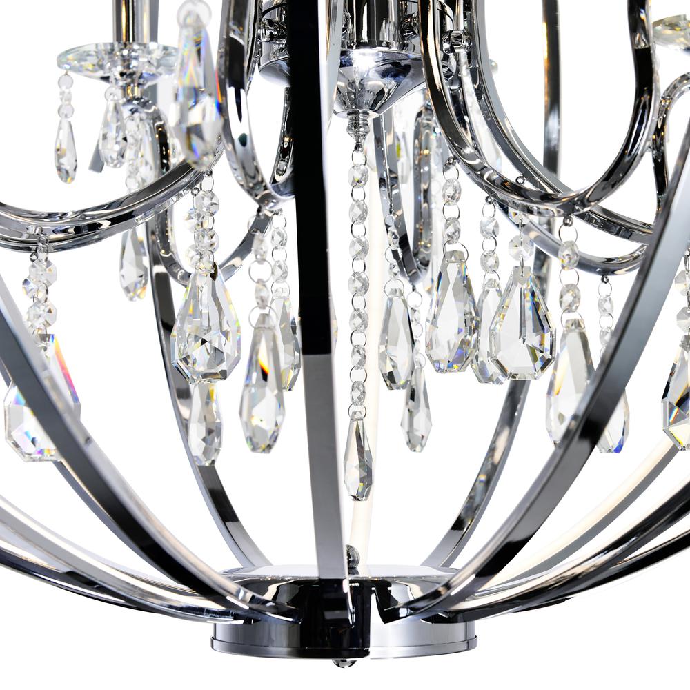 Abia 8 Light Up Chandelier With Chrome Finish. Picture 2