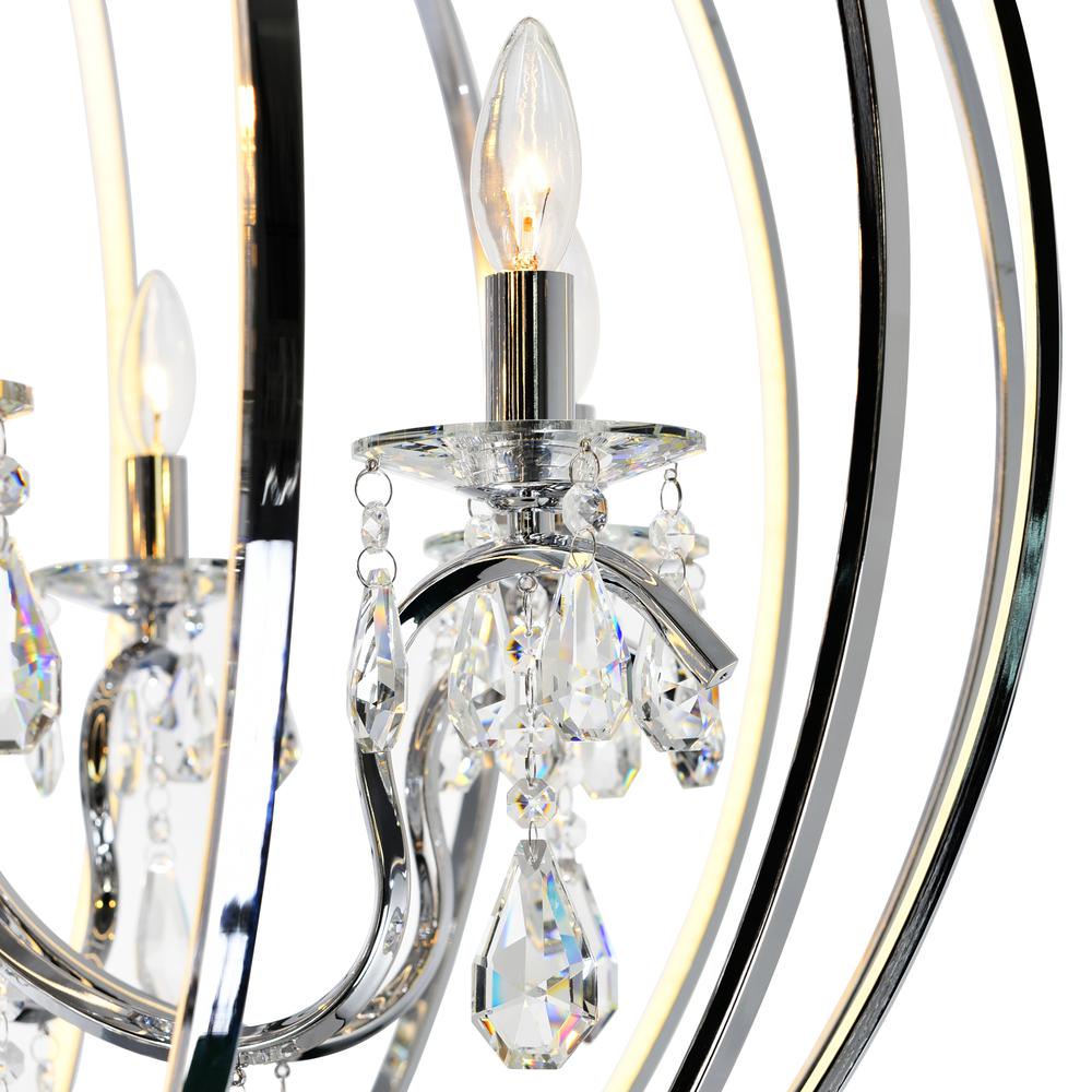 Abia 8 Light Up Chandelier With Chrome Finish. Picture 5
