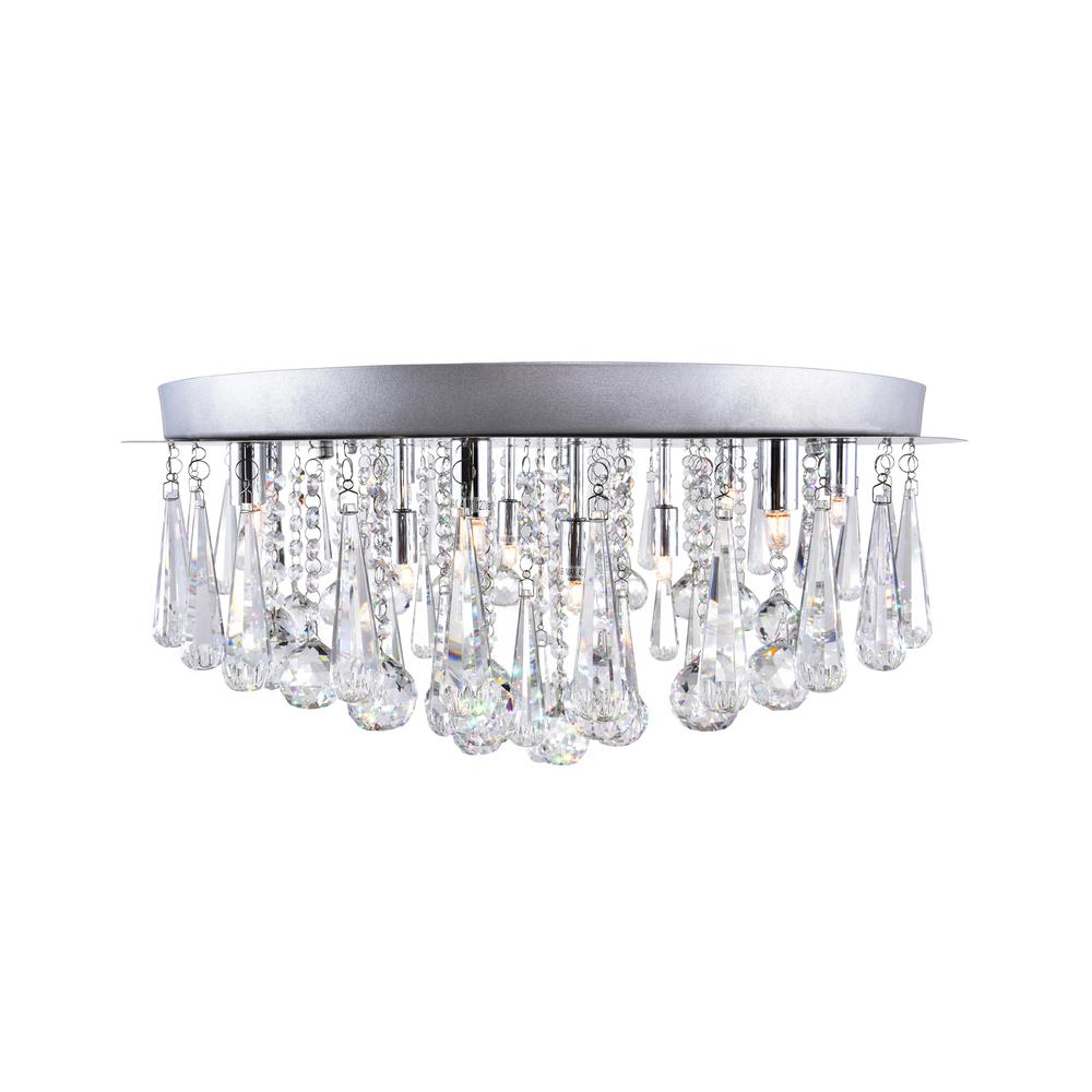 Brianna 12 Light Flush Mount With Chrome Finish. Picture 3