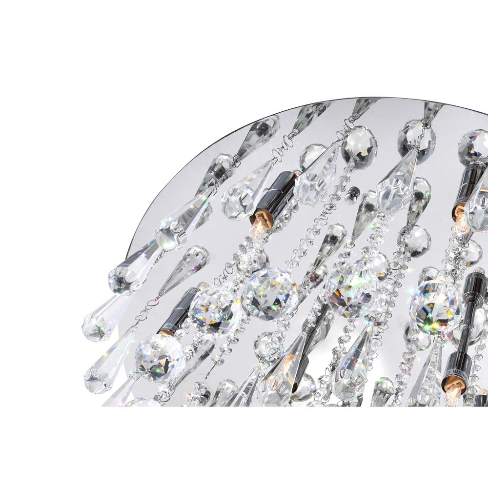 Brianna 12 Light Flush Mount With Chrome Finish. Picture 5