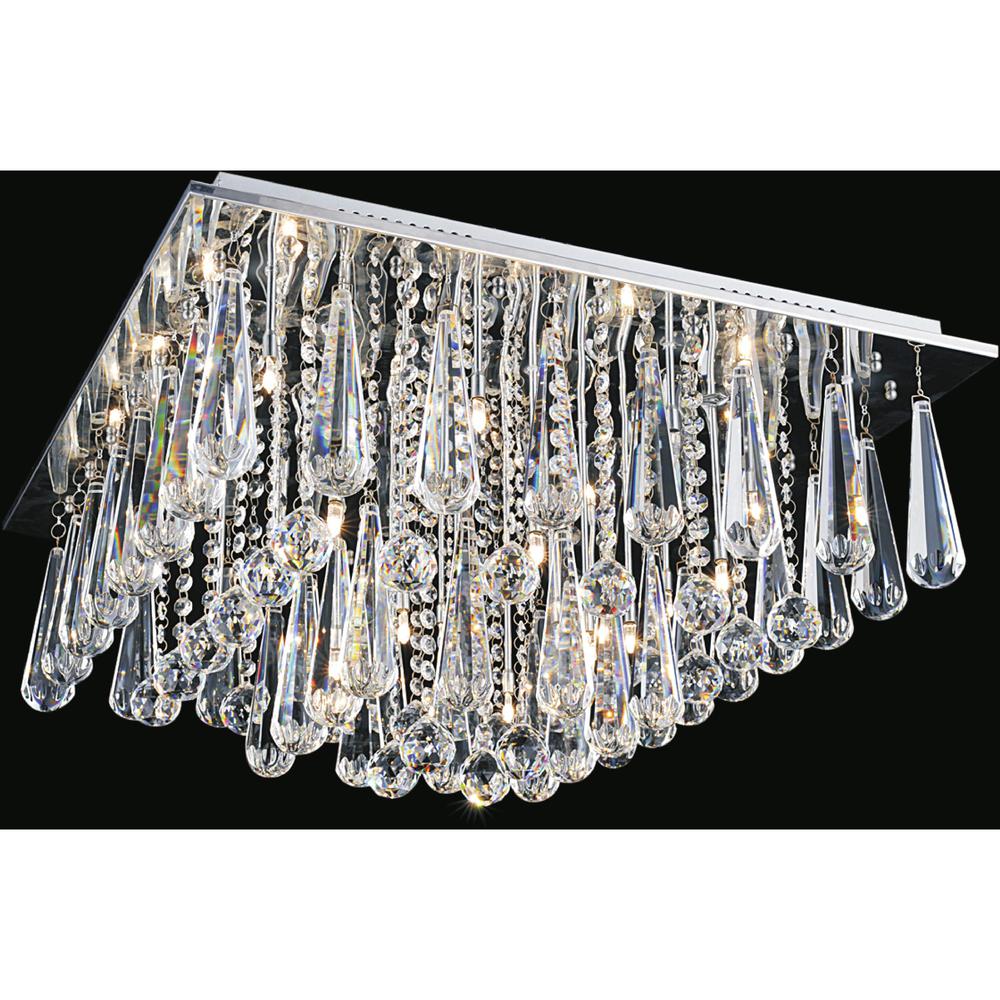 Brianna 12 Light Flush Mount With Chrome Finish. Picture 1