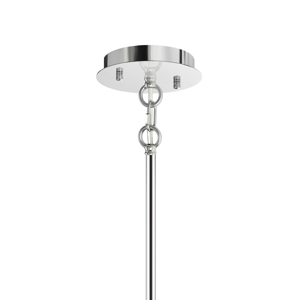Radiant 12 Light Drum Shade Chandelier With Chrome Finish. Picture 6