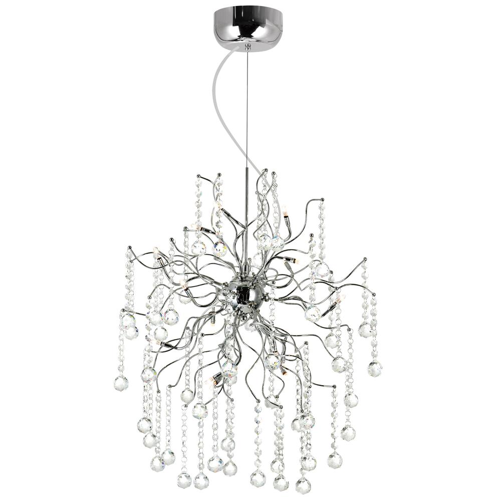 Cherry Blossom 15 Light Chandelier With Chrome Finish. Picture 1