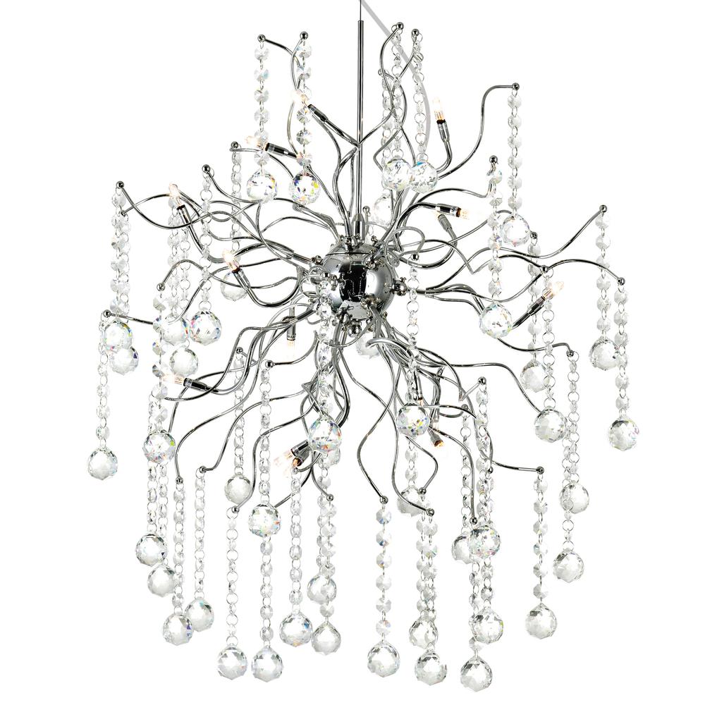 Cherry Blossom 15 Light Chandelier With Chrome Finish. Picture 2
