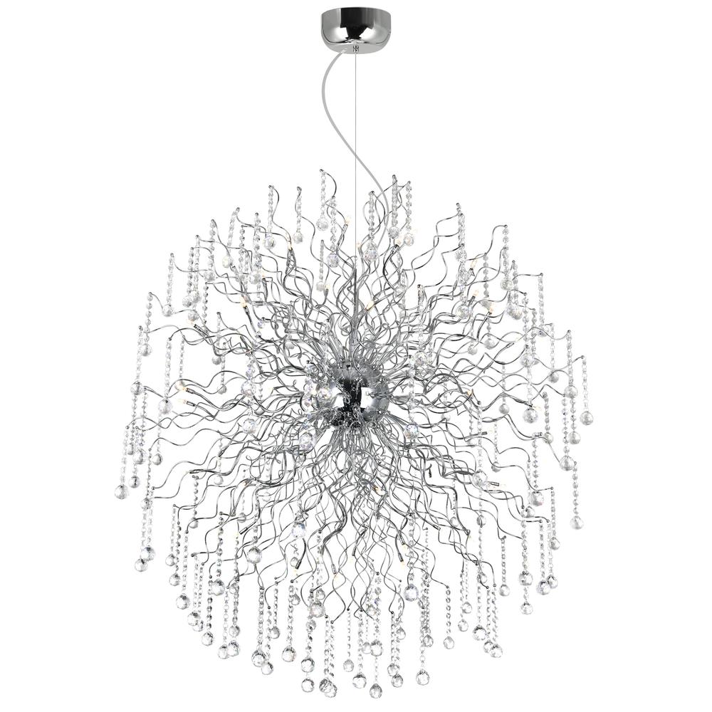 Cherry Blossom 48 Light Chandelier With Chrome Finish. Picture 1