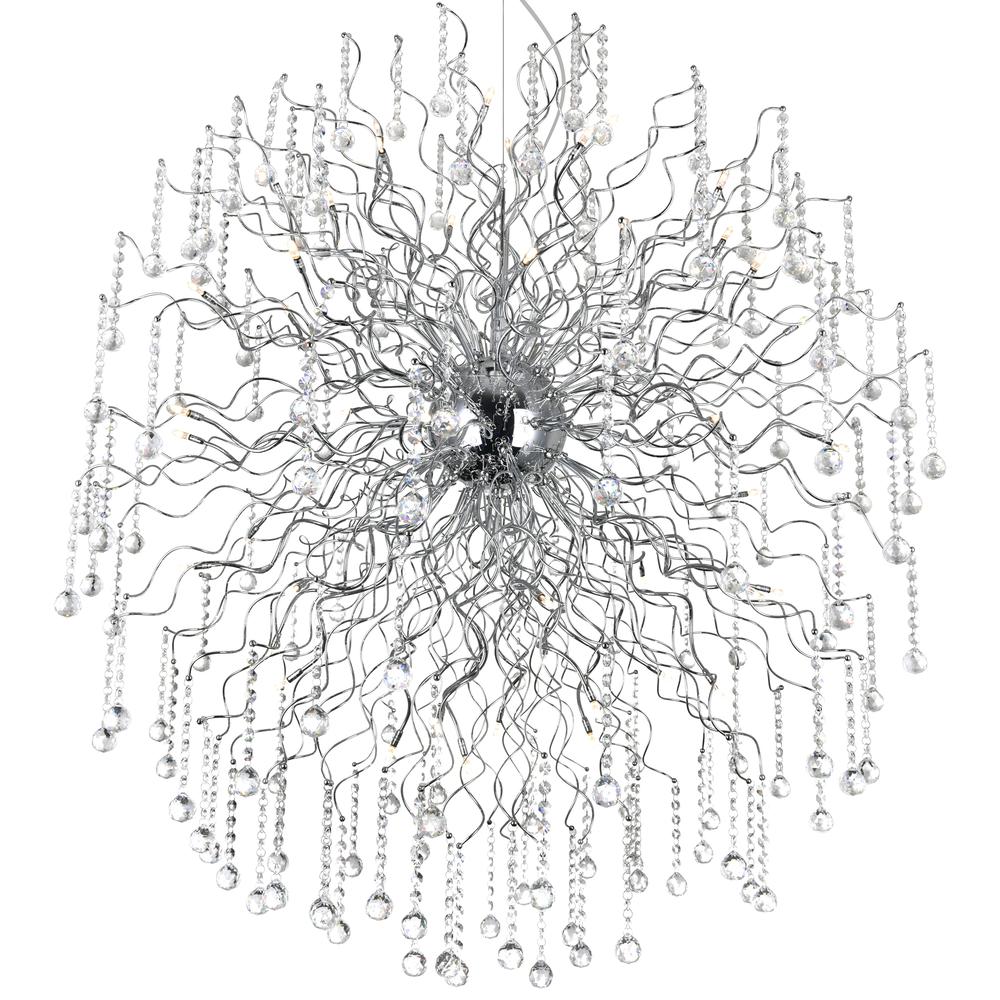 Cherry Blossom 48 Light Chandelier With Chrome Finish. Picture 2