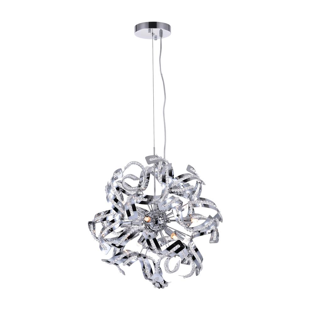 Swivel 12 Light Chandelier With Chrome Finish. Picture 2
