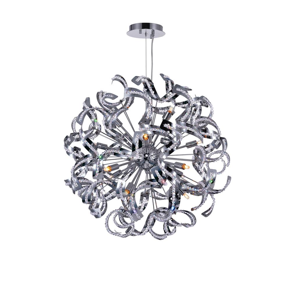 Swivel 14 Light Chandelier With Chrome Finish. Picture 1