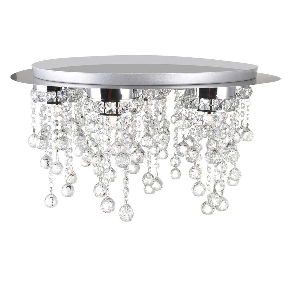 Monica 7 Light Flush Mount With Chrome Finish. Picture 2