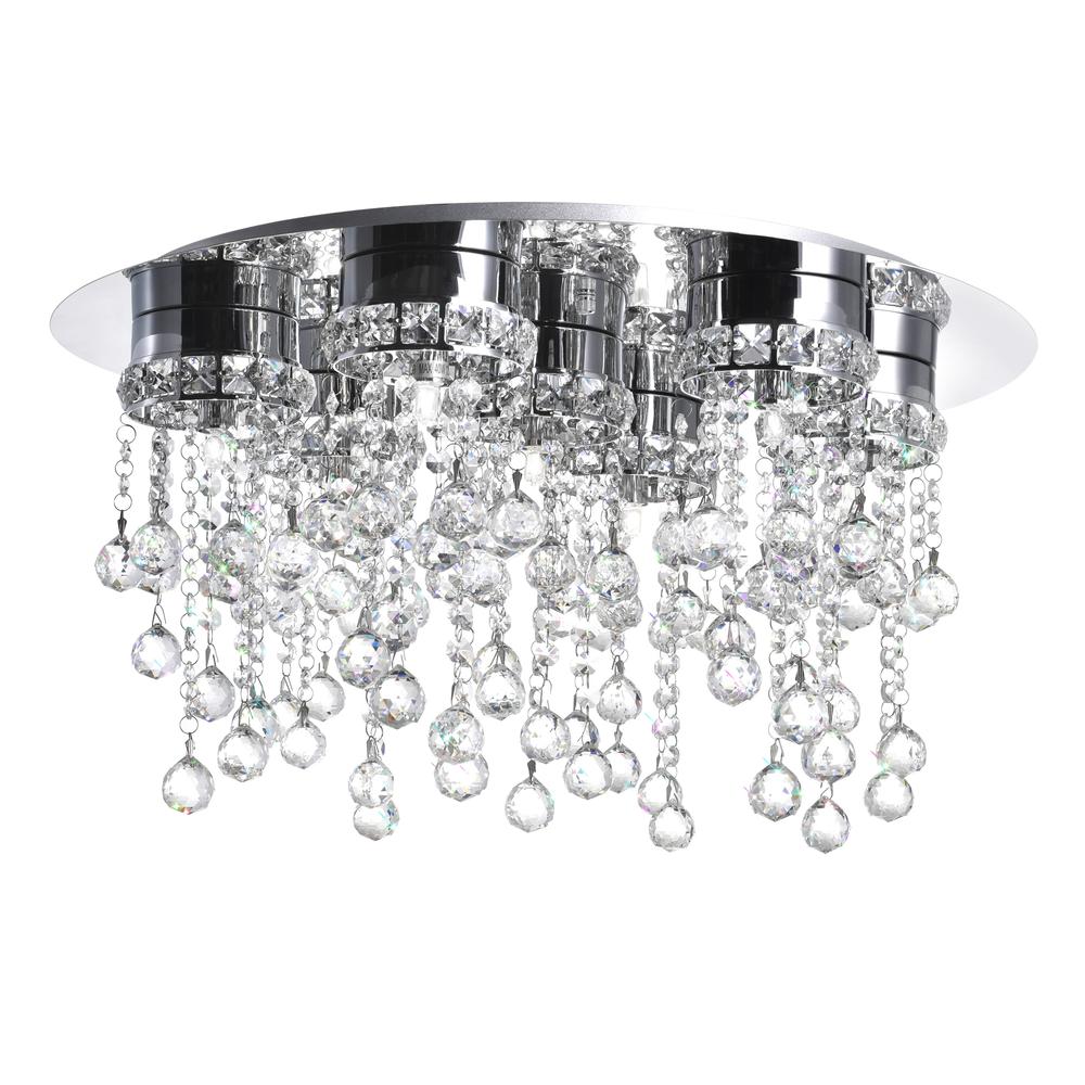 Monica 7 Light Flush Mount With Chrome Finish. Picture 5