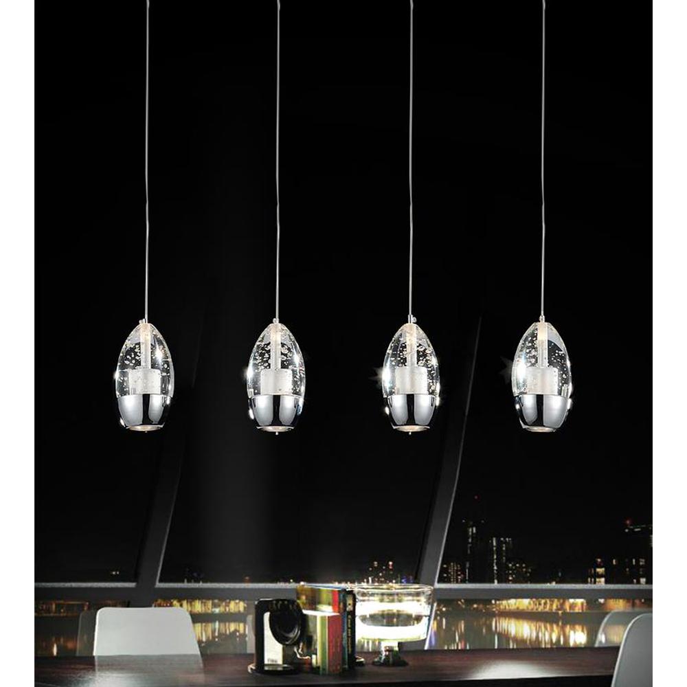 Perrier 4 Light Multi Light Pendant With Chrome Finish. Picture 1