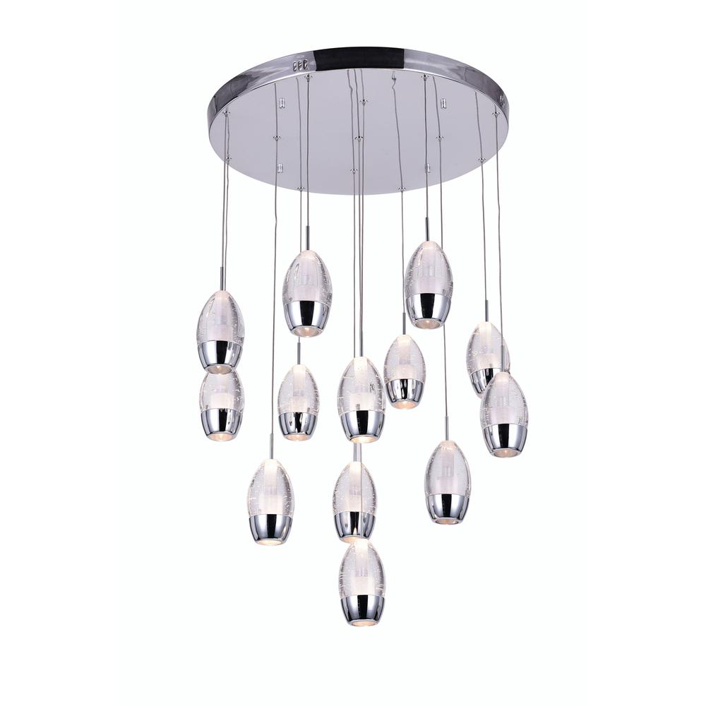 Perrier 13 Light Multi Light Pendant With Chrome Finish. Picture 1