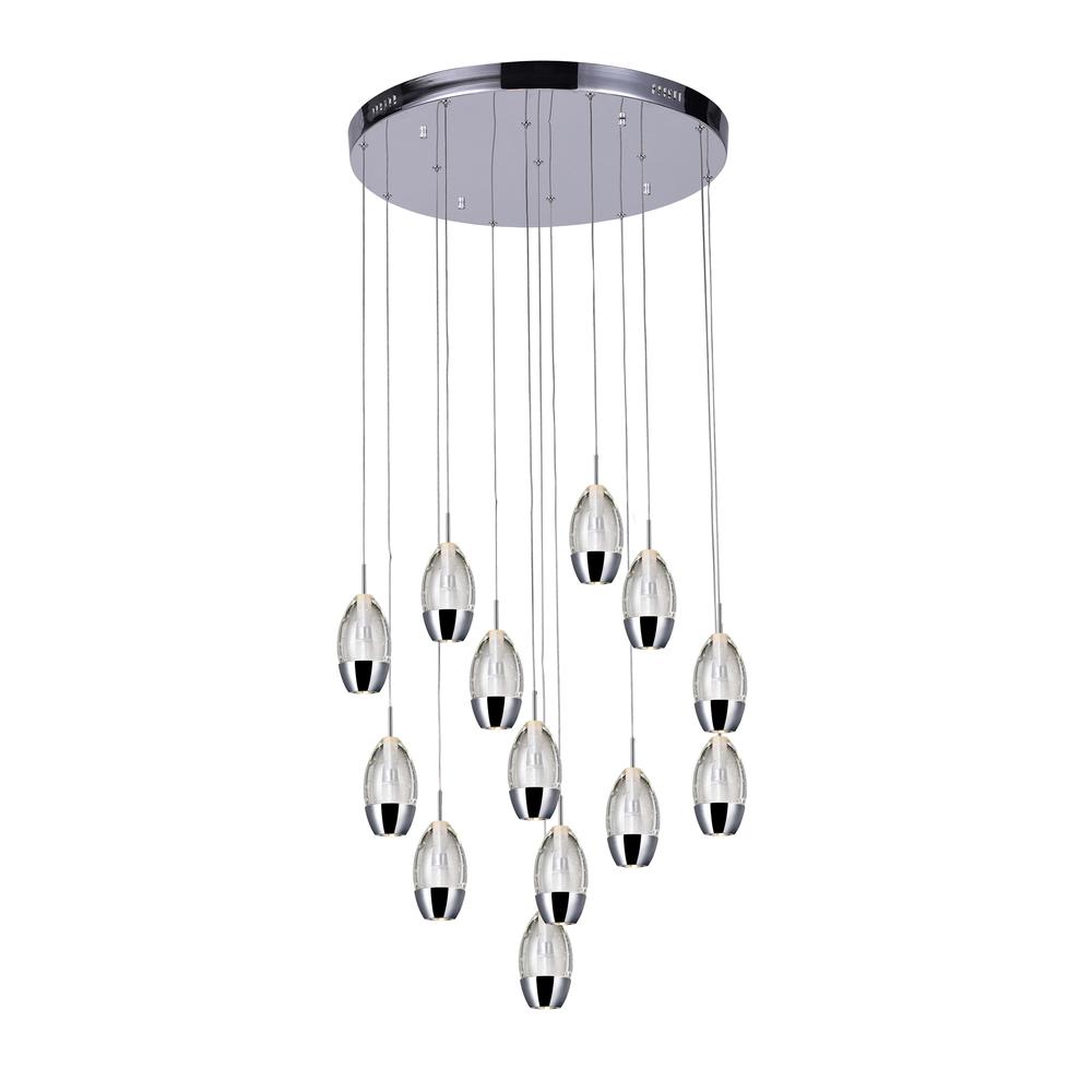 Perrier 13 Light Multi Light Pendant With Chrome Finish. Picture 2
