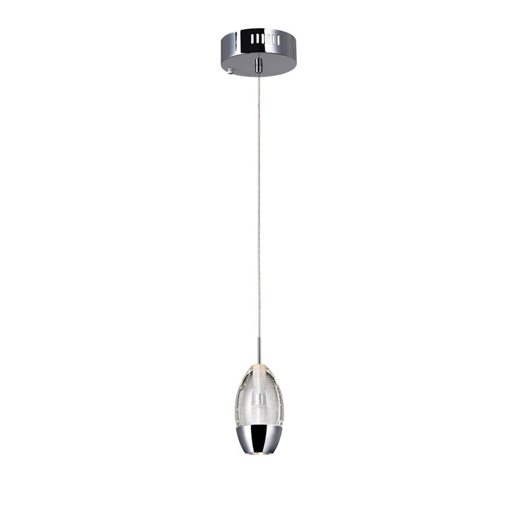 Perrier 1 Light Down Mini Pendant With Chrome Finish. Picture 1