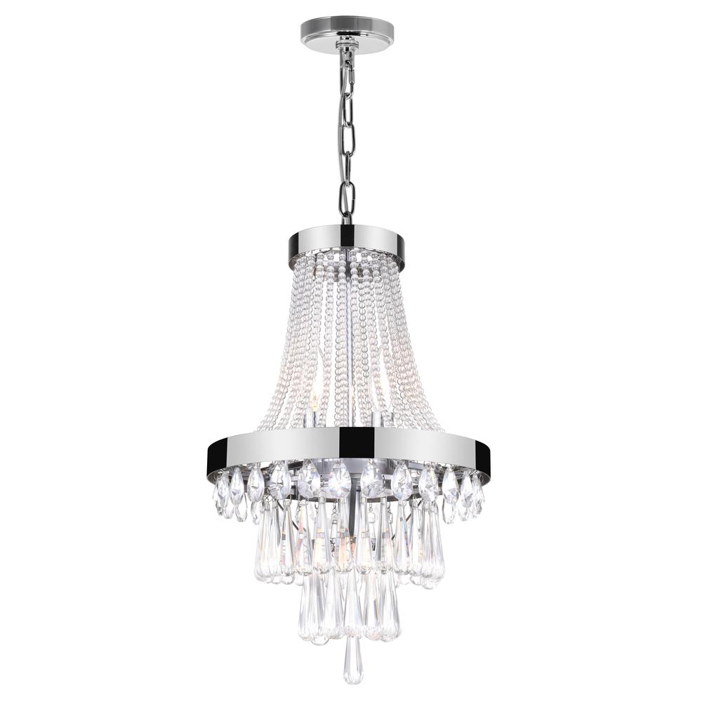 Vast 3 Light Chandelier With Chrome Finish. Picture 1