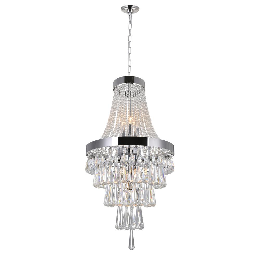 Vast 6 Light Chandelier With Chrome Finish. Picture 1
