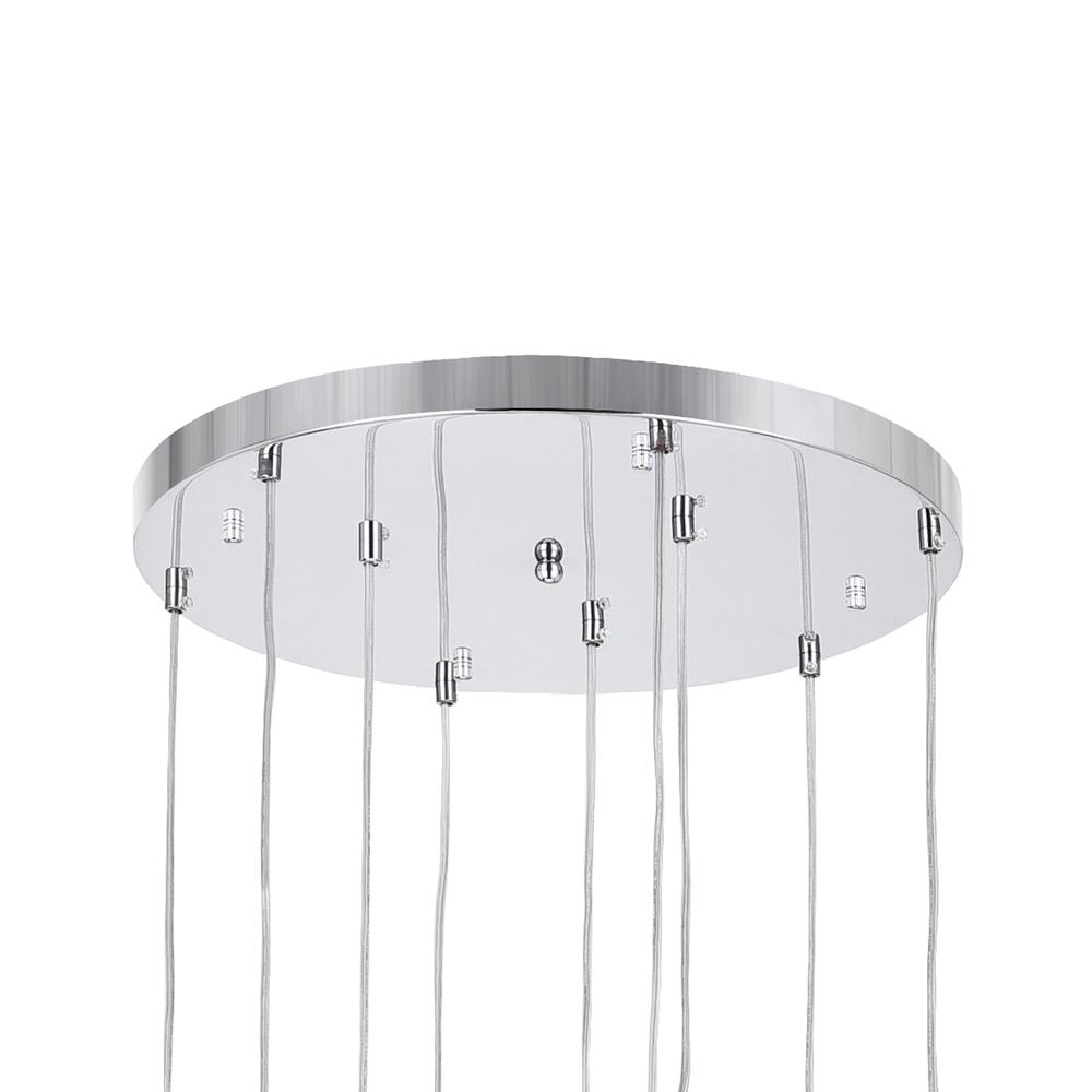 Extended 9 Light Multi Light Pendant With Chrome Finish. Picture 5