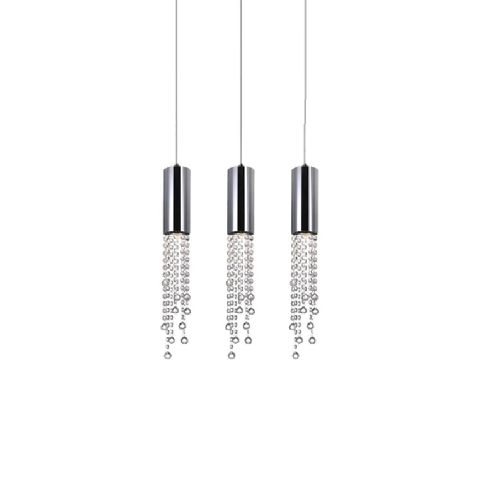 Extended 9 Light Multi Light Pendant With Chrome Finish. Picture 2