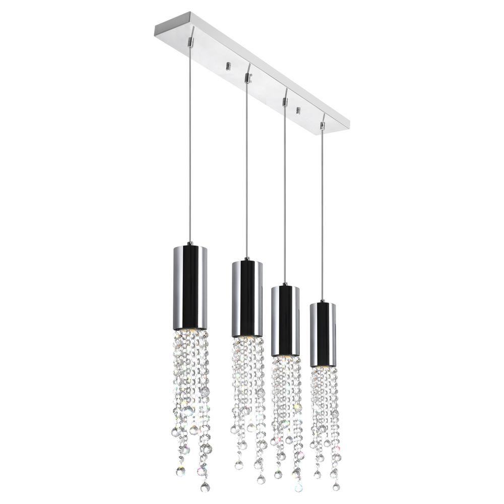 Extended 4 Light Multi Light Pendant With Chrome Finish. Picture 2