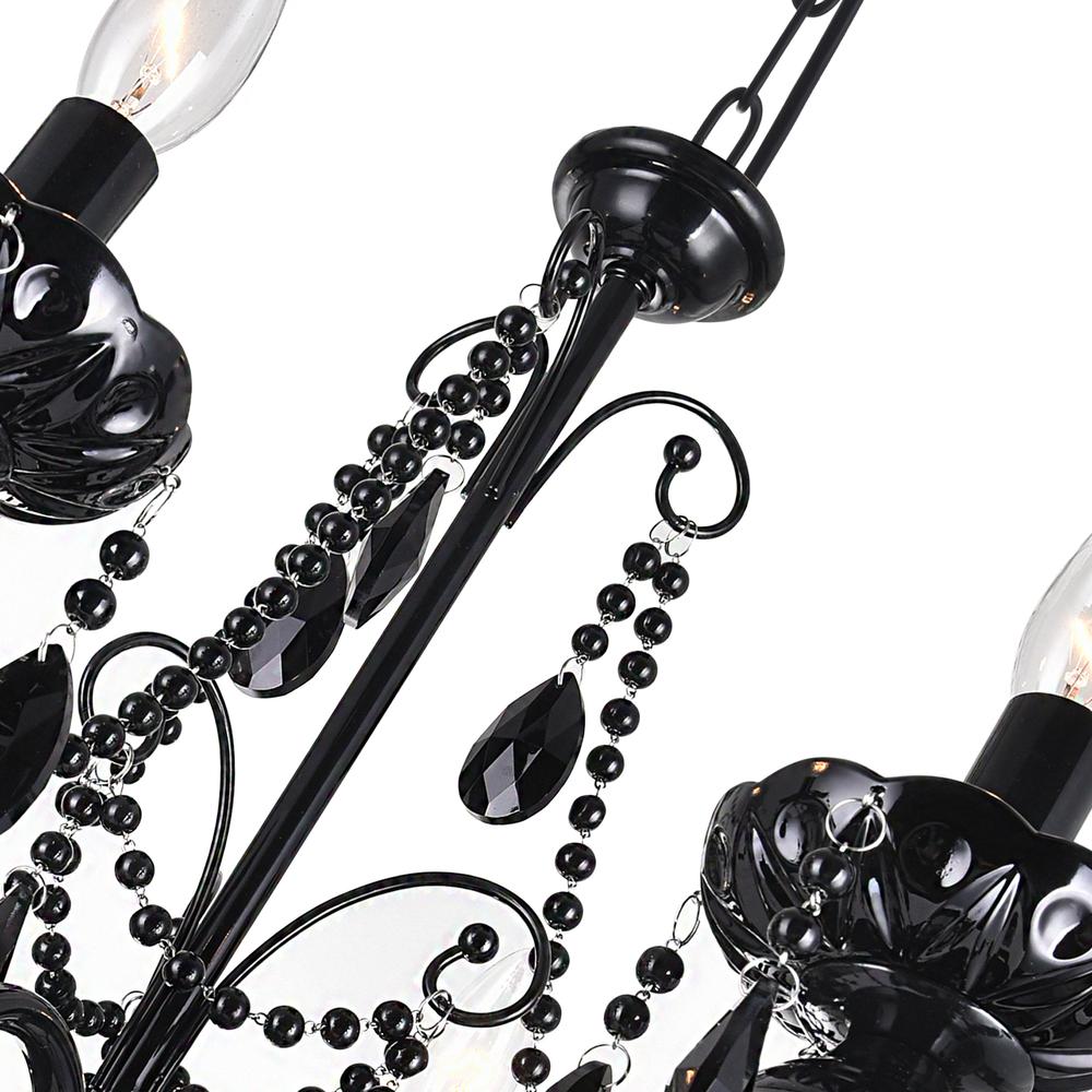 Keen 3 Light Up Chandelier With Black Finish. Picture 2