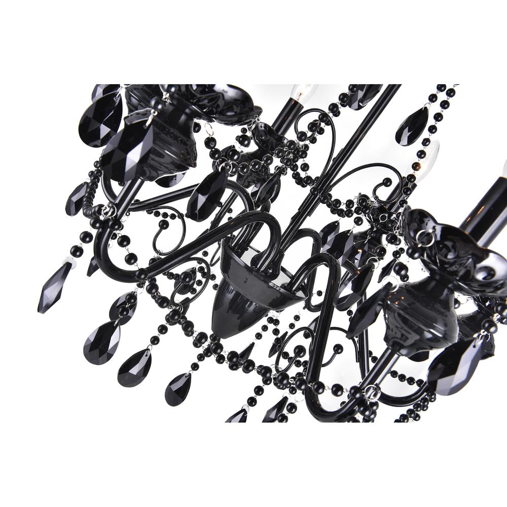 Keen 6 Light Up Chandelier With Black Finish. Picture 4