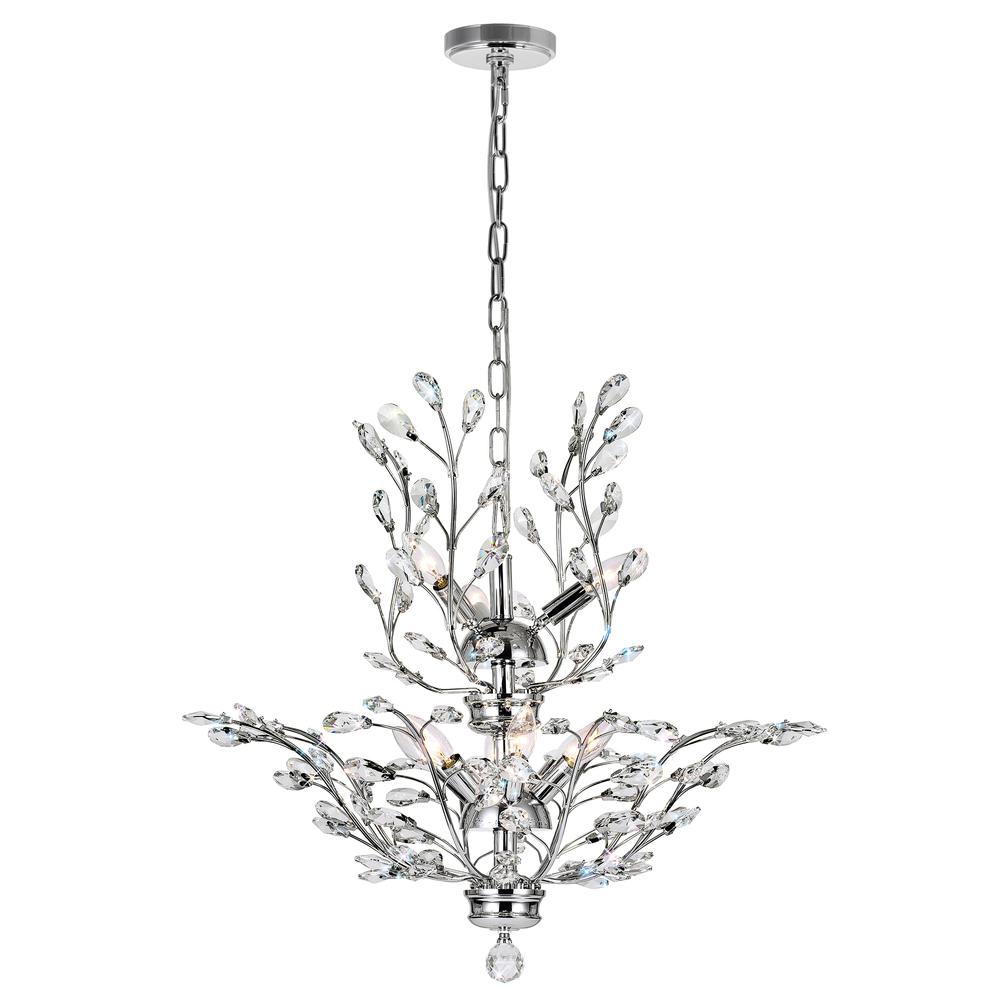 Ivy 9 Light Chandelier With Chrome Finish. Picture 1