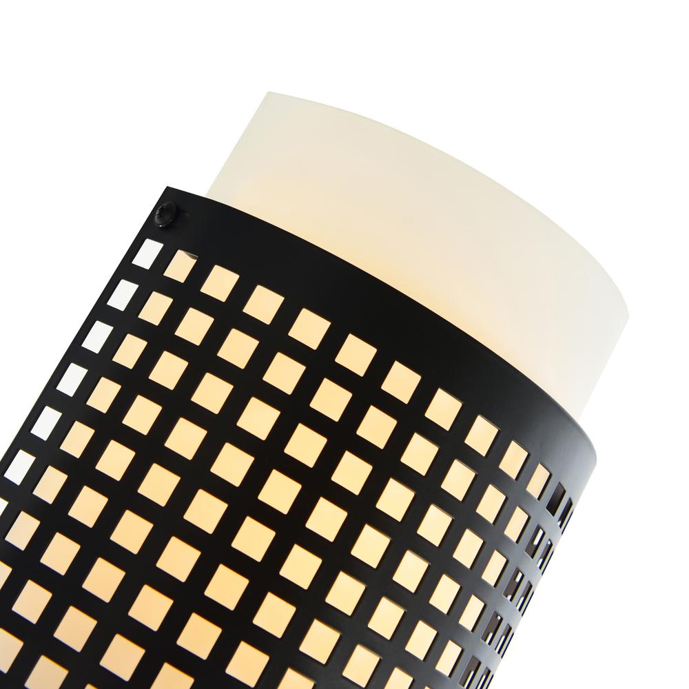Checkered 2 Light Wall Sconce With Black Finish. Picture 5