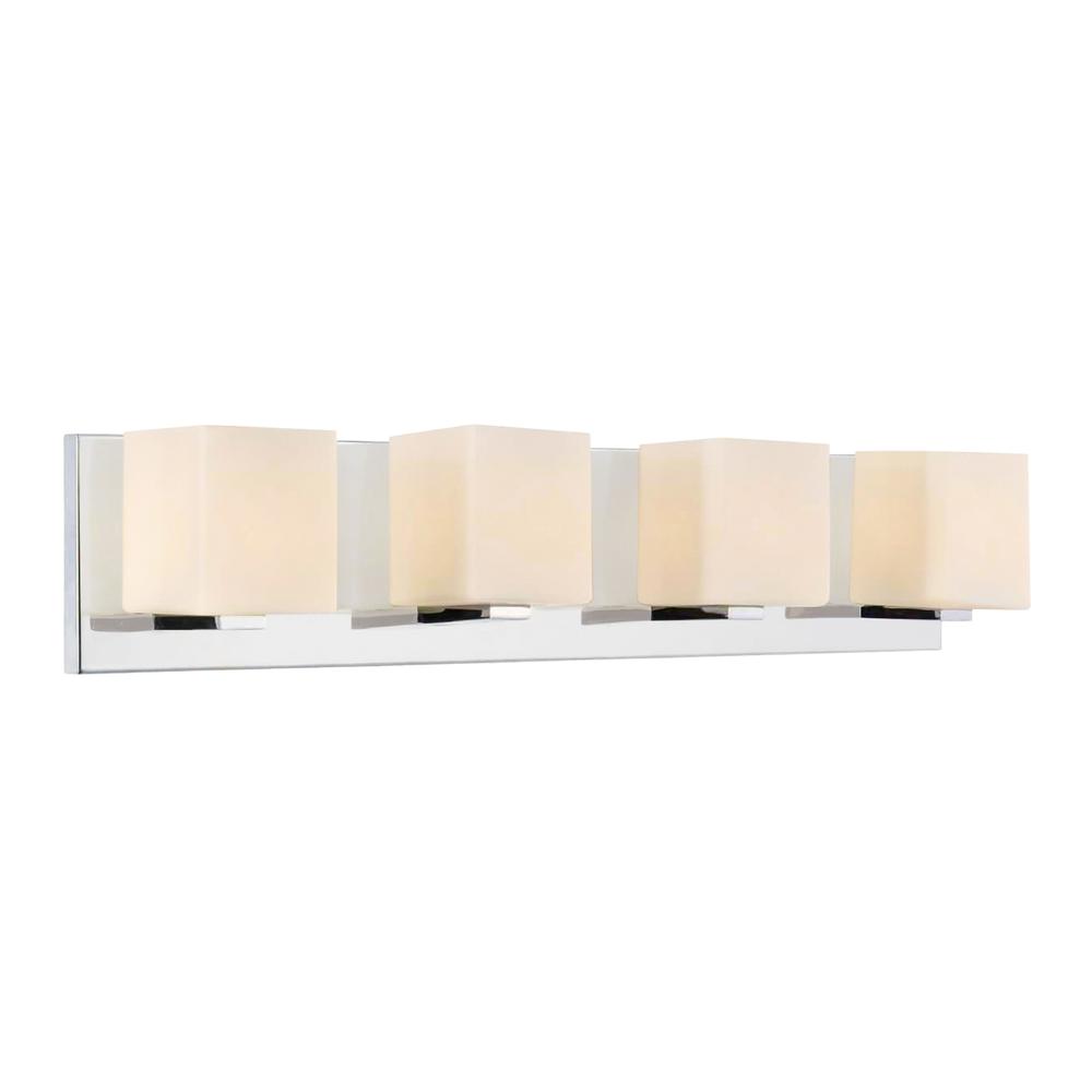Cristini 4 Light Bathroom Sconce With Satin Nickel Finish. Picture 1
