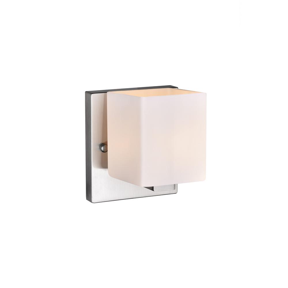 Cristini 1 Light Bathroom Sconce With Satin Nickel Finish. Picture 1