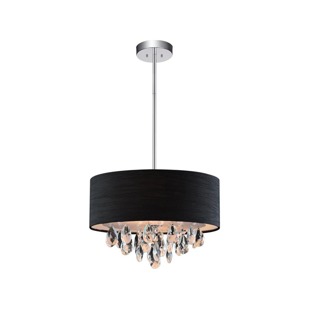 Dash 3 Light Drum Shade Chandelier With Chrome Finish. Picture 2