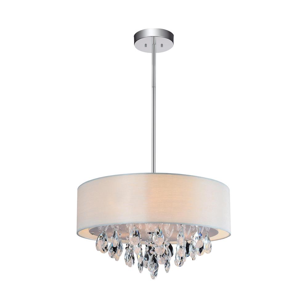Dash 3 Light Drum Shade Chandelier With Chrome Finish. Picture 2