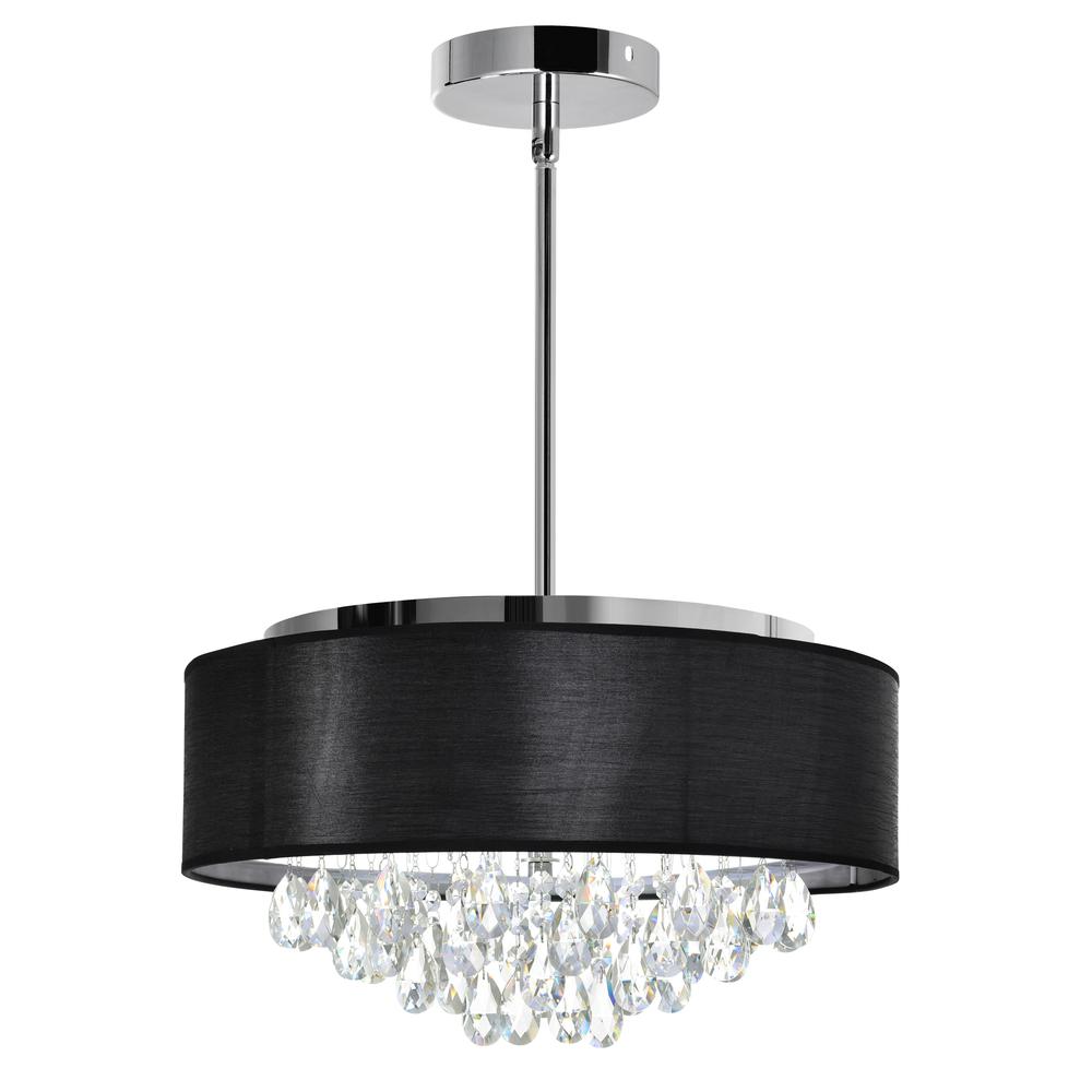 Dash 4 Light Drum Shade Chandelier With Chrome Finish. Picture 2