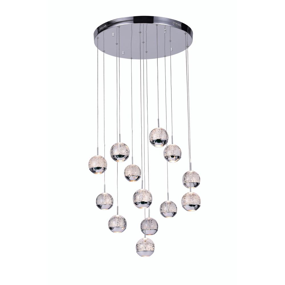 Perrier 13 Light Multi Light Pendant With Chrome Finish. Picture 1