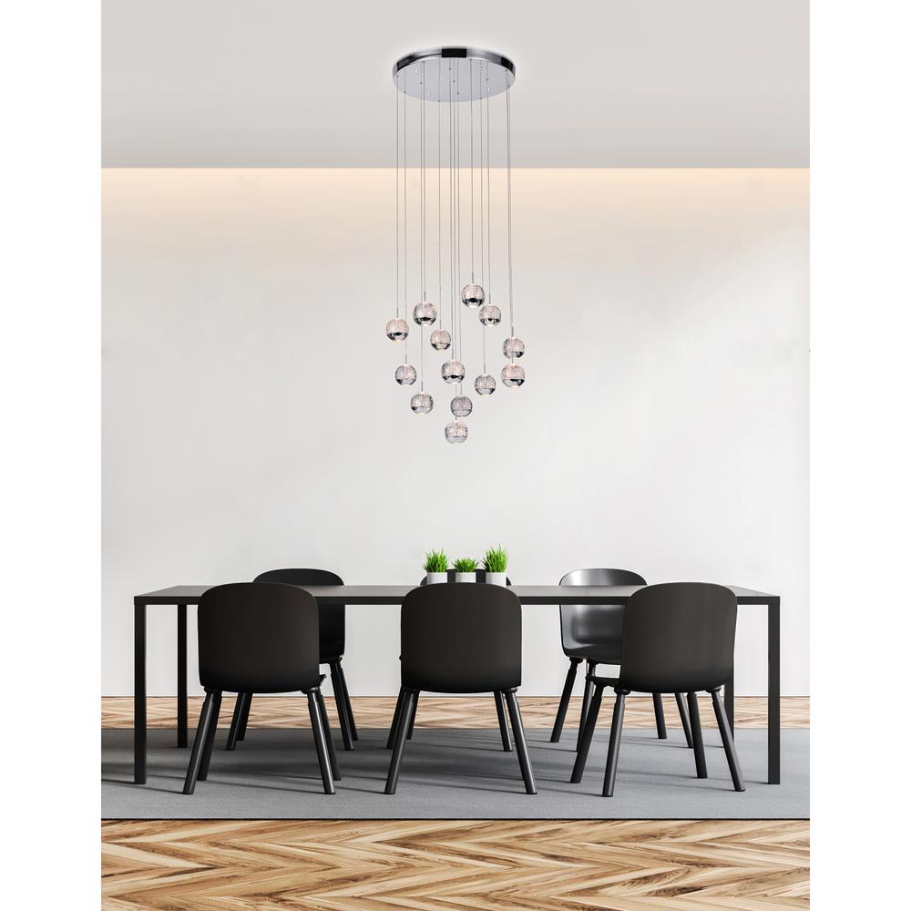 Perrier 13 Light Multi Light Pendant With Chrome Finish. Picture 3