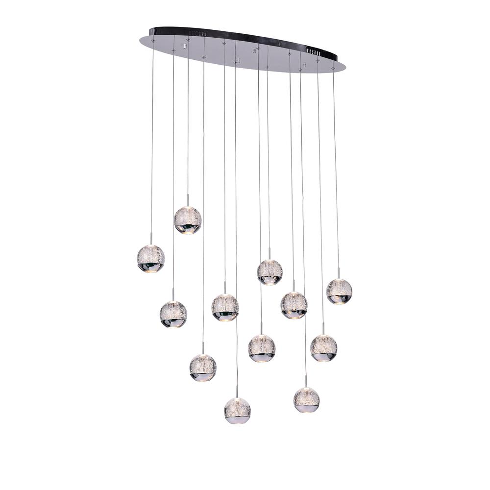 Perrier 12 Light Multi Light Pendant With Chrome Finish. Picture 1