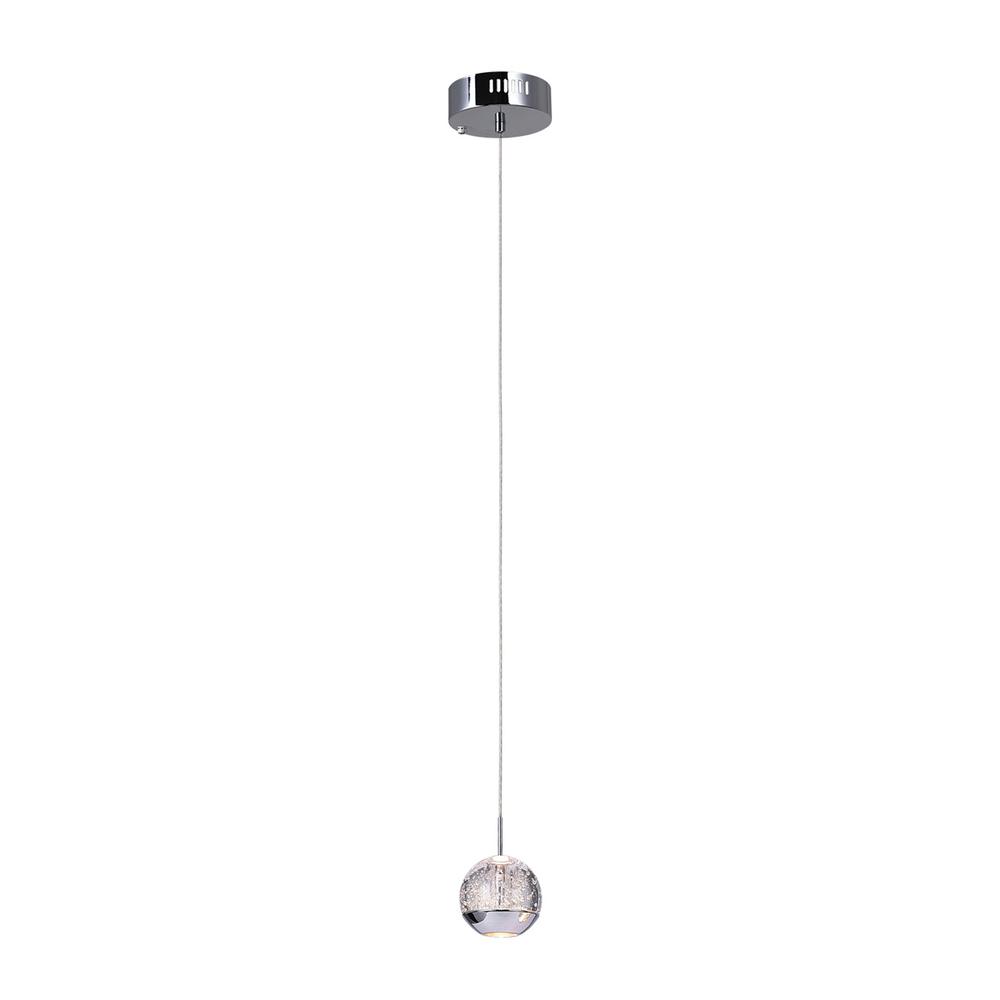 Perrier 1 Light Down Mini Pendant With Chrome Finish. Picture 1
