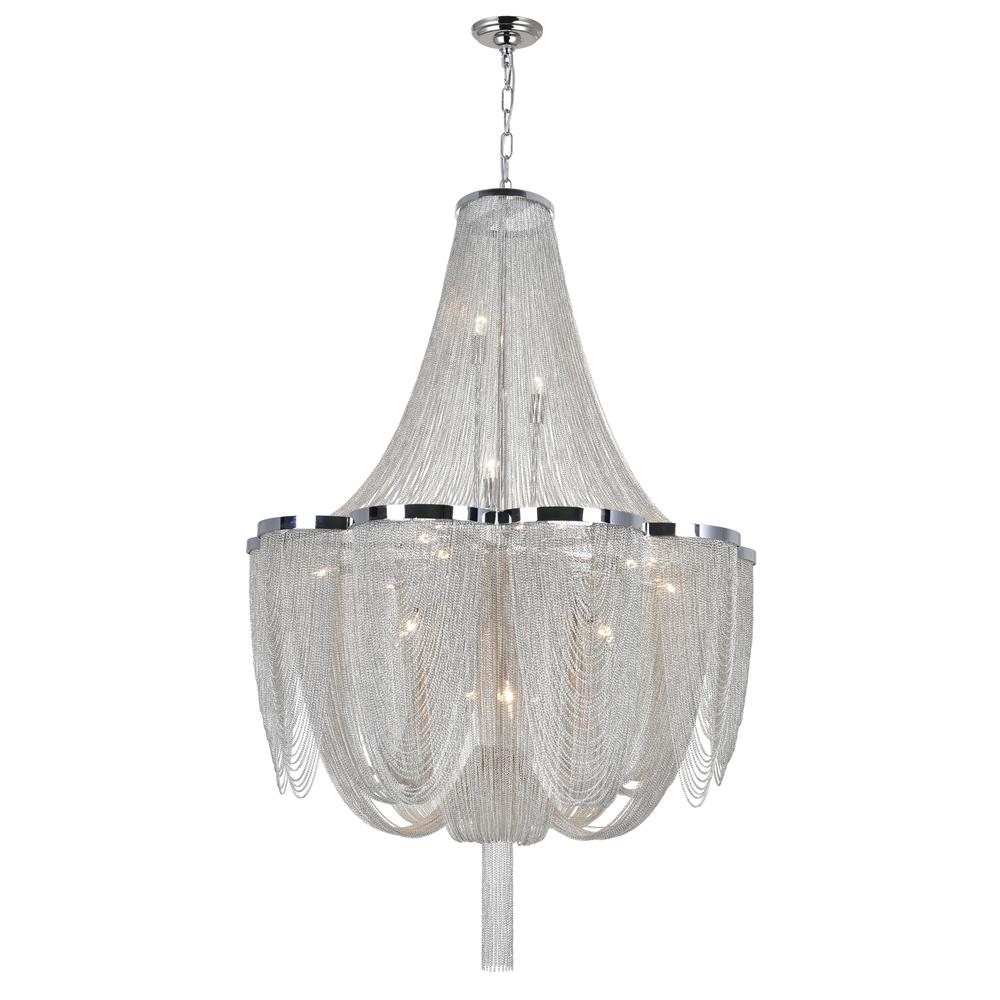 Taylor 10 Light Down Chandelier With Chrome Finish. Picture 2
