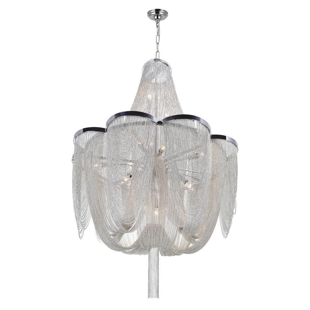 Taylor 10 Light Down Chandelier With Chrome Finish. Picture 3