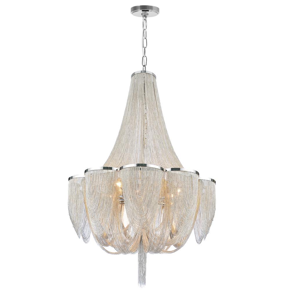 Taylor 18 Light Down Chandelier With Chrome Finish. Picture 1