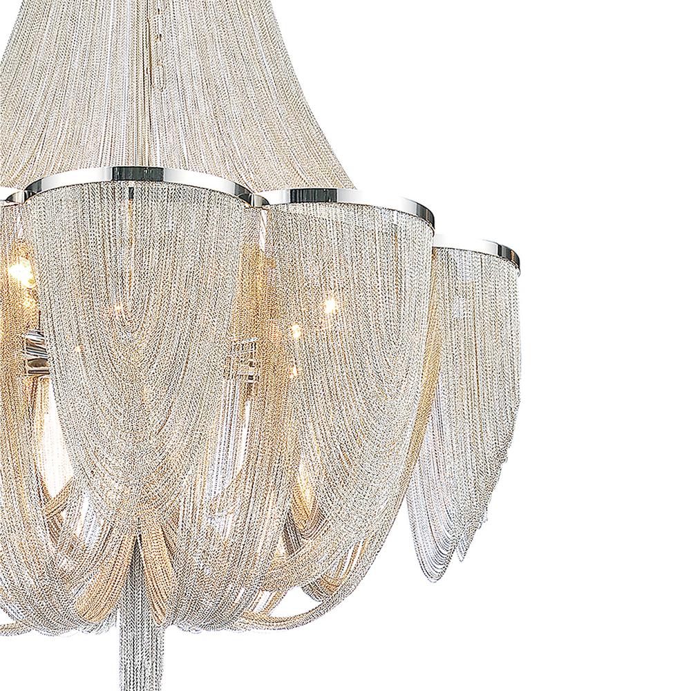 Taylor 18 Light Down Chandelier With Chrome Finish. Picture 6