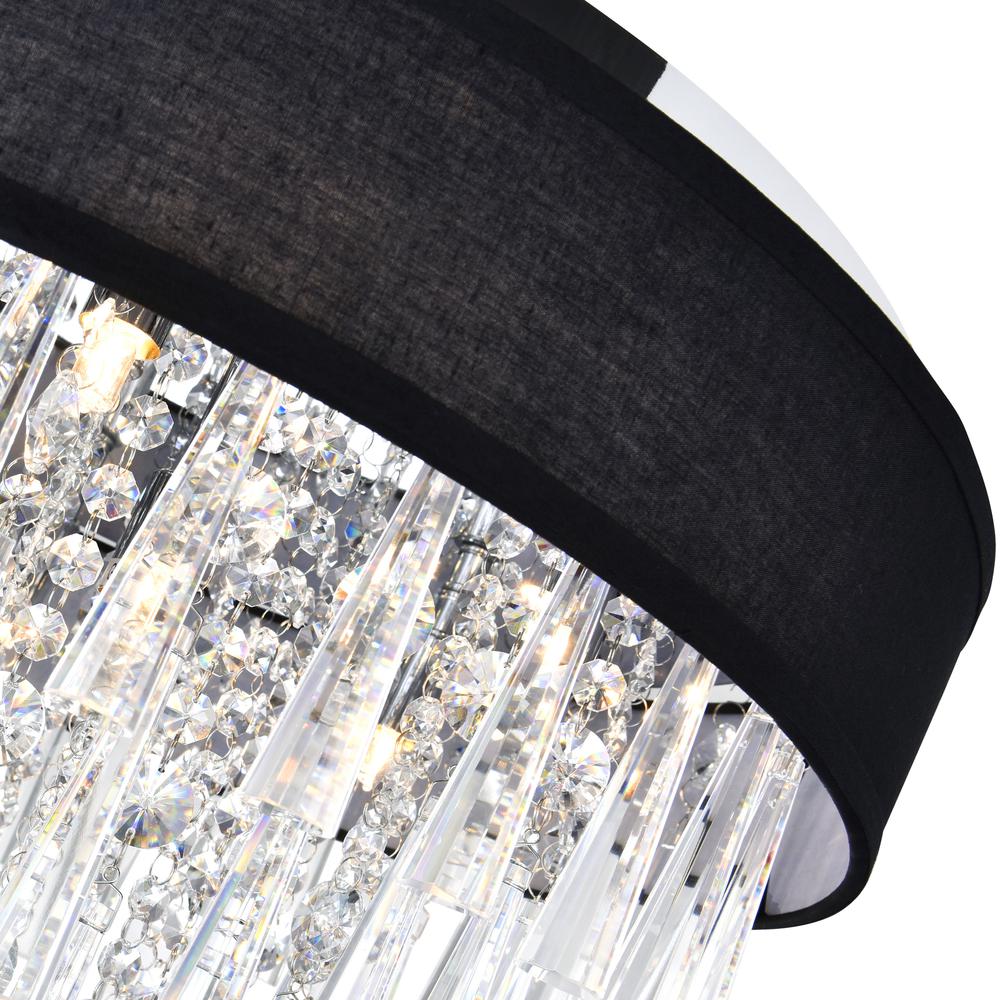 Franca 8 Light Drum Shade Chandelier With Chrome Finish. Picture 6