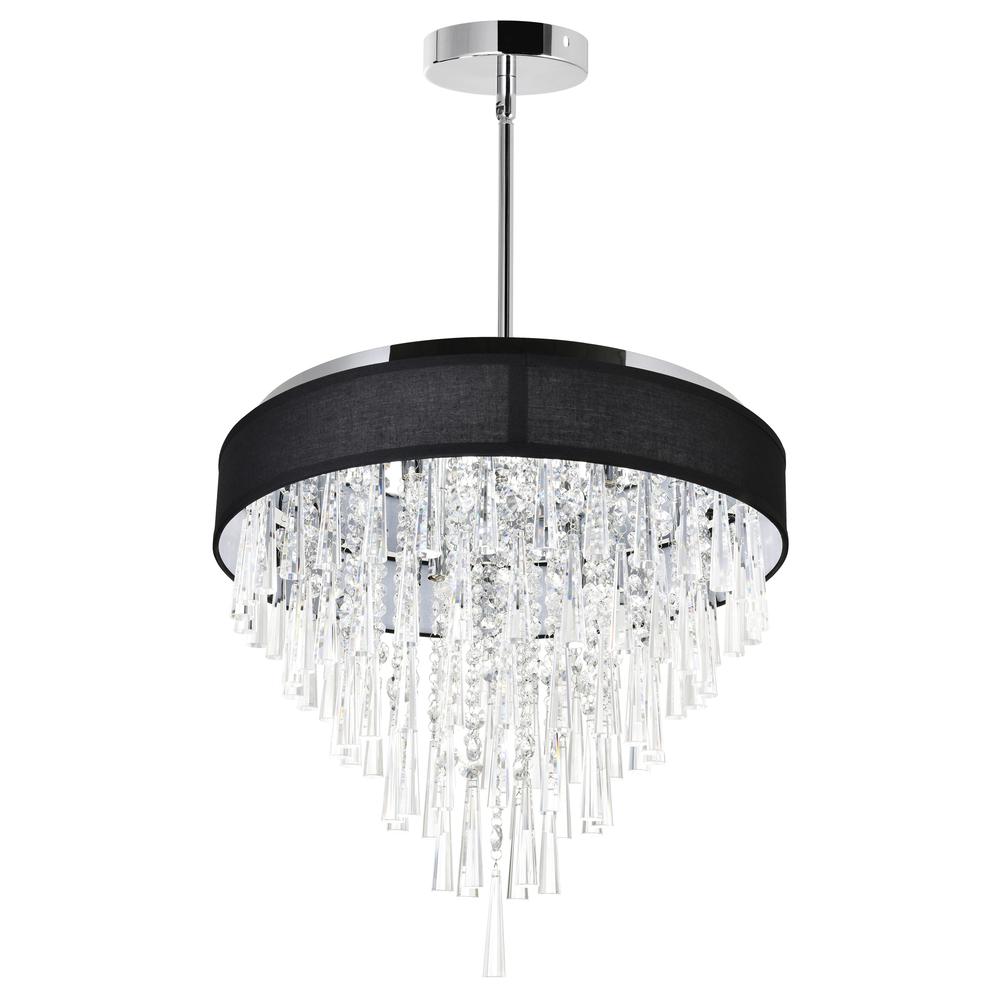 Franca 8 Light Drum Shade Chandelier With Chrome Finish. Picture 8