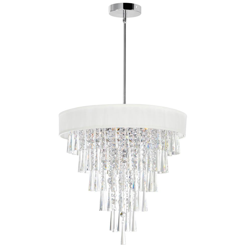 Franca 8 Light Drum Shade Chandelier With Chrome Finish. Picture 2