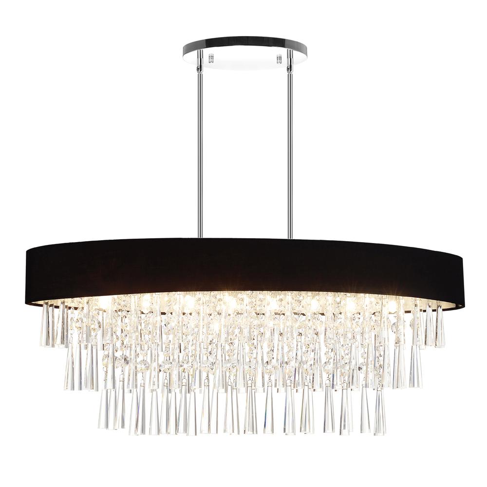 Franca 8 Light Drum Shade Chandelier With Chrome Finish. Picture 2