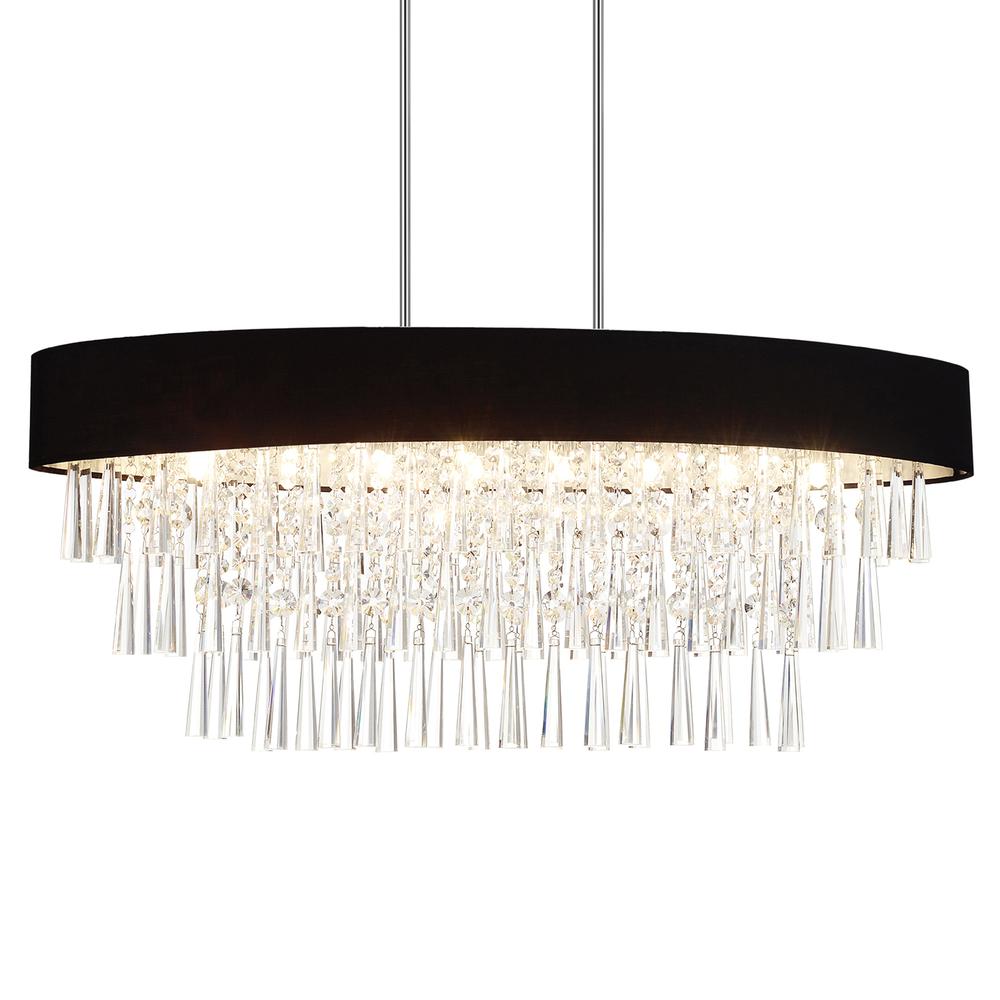 Franca 8 Light Drum Shade Chandelier With Chrome Finish. Picture 1
