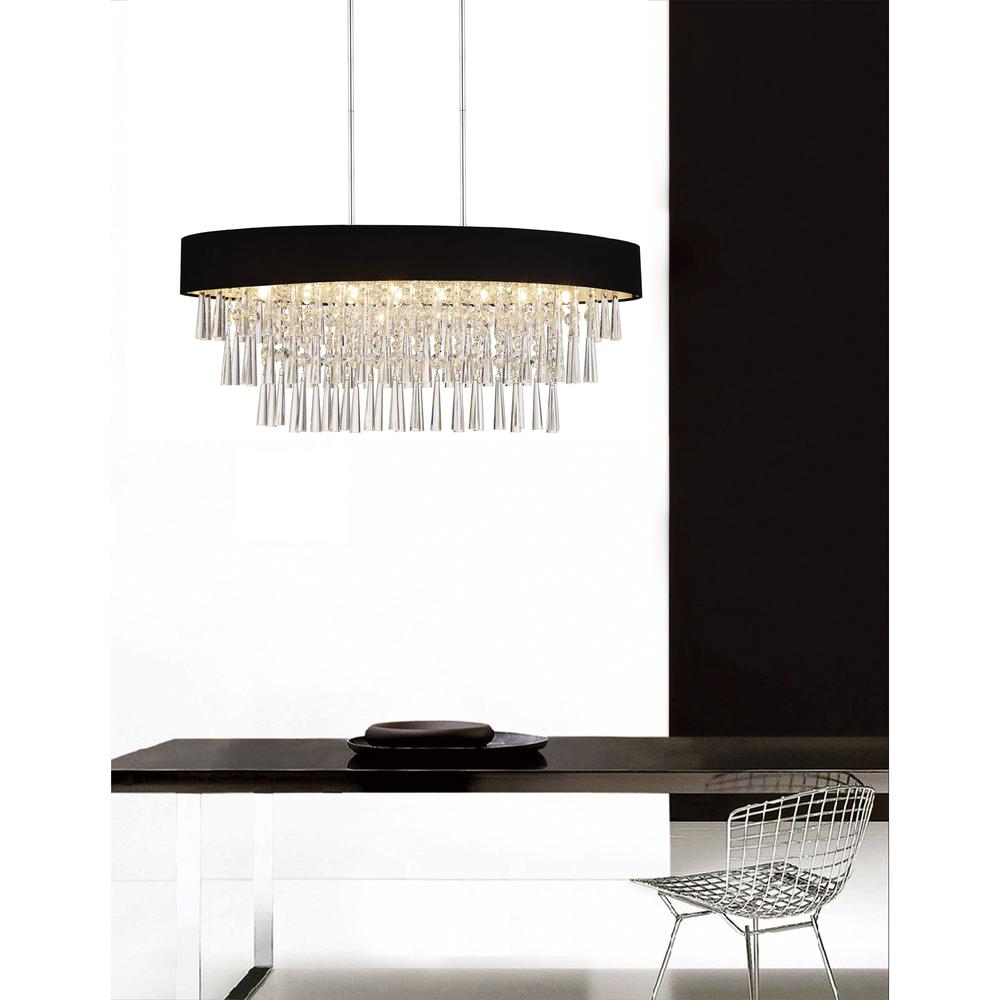 Franca 8 Light Drum Shade Chandelier With Chrome Finish. Picture 5