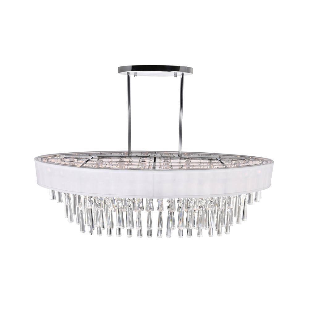 Franca 8 Light Drum Shade Chandelier With Chrome Finish. Picture 3