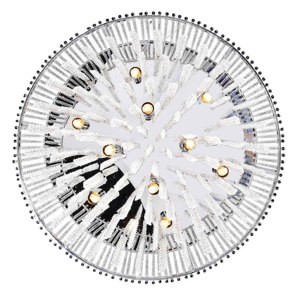 Claire 10 Light Drum Shade Chandelier With Chrome Finish. Picture 4