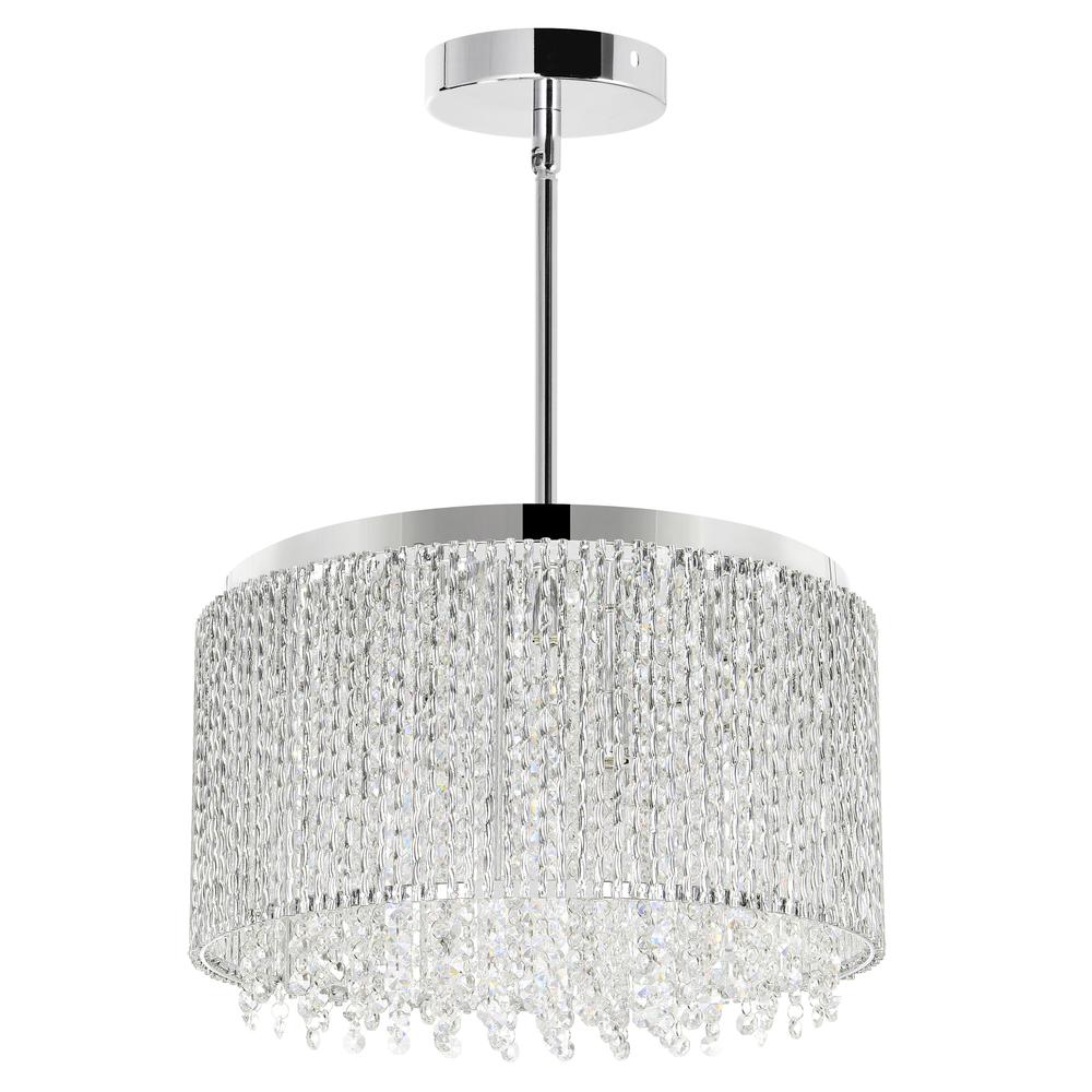 Claire 10 Light Drum Shade Chandelier With Chrome Finish. Picture 8