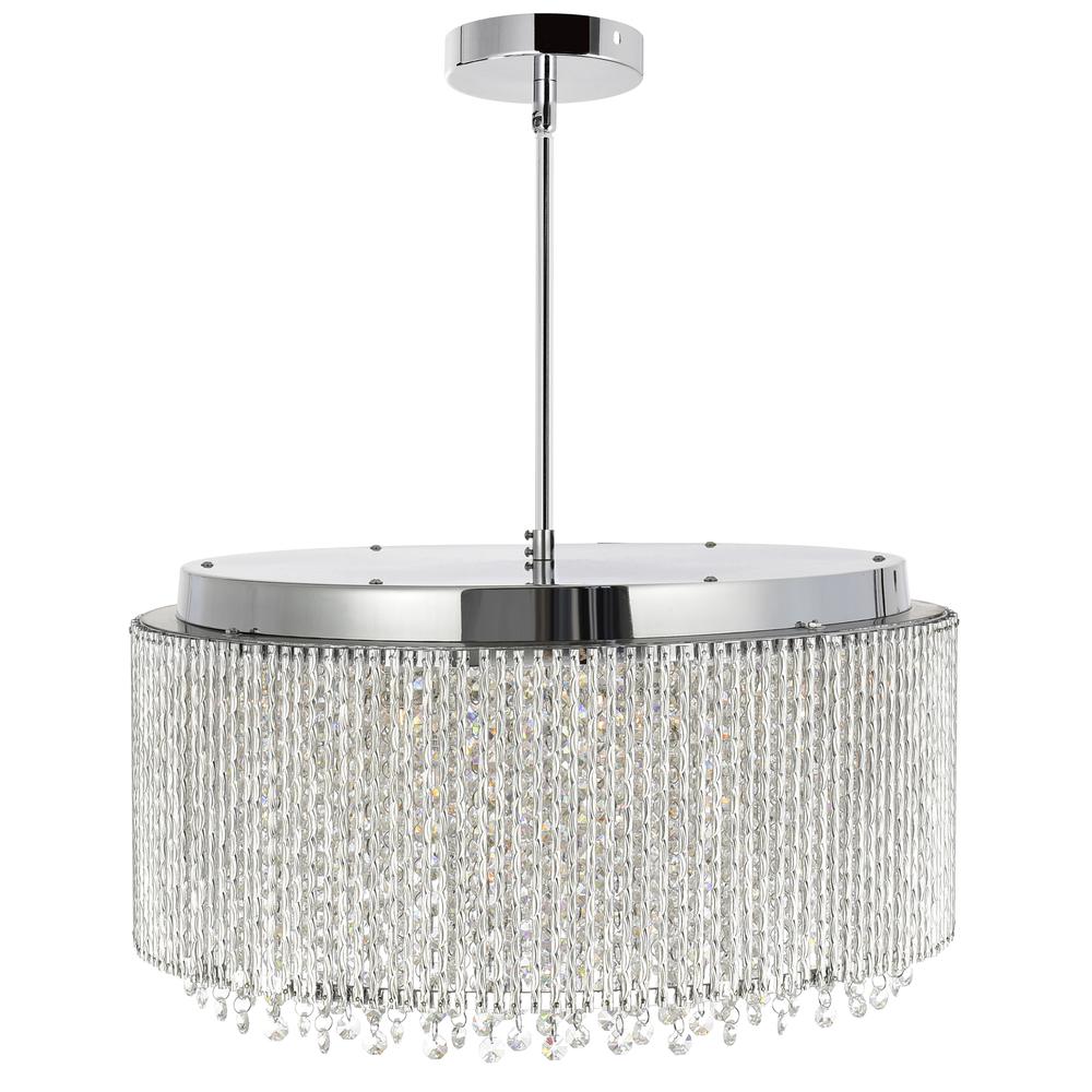 Claire 12 Light Drum Shade Chandelier With Chrome Finish. Picture 1